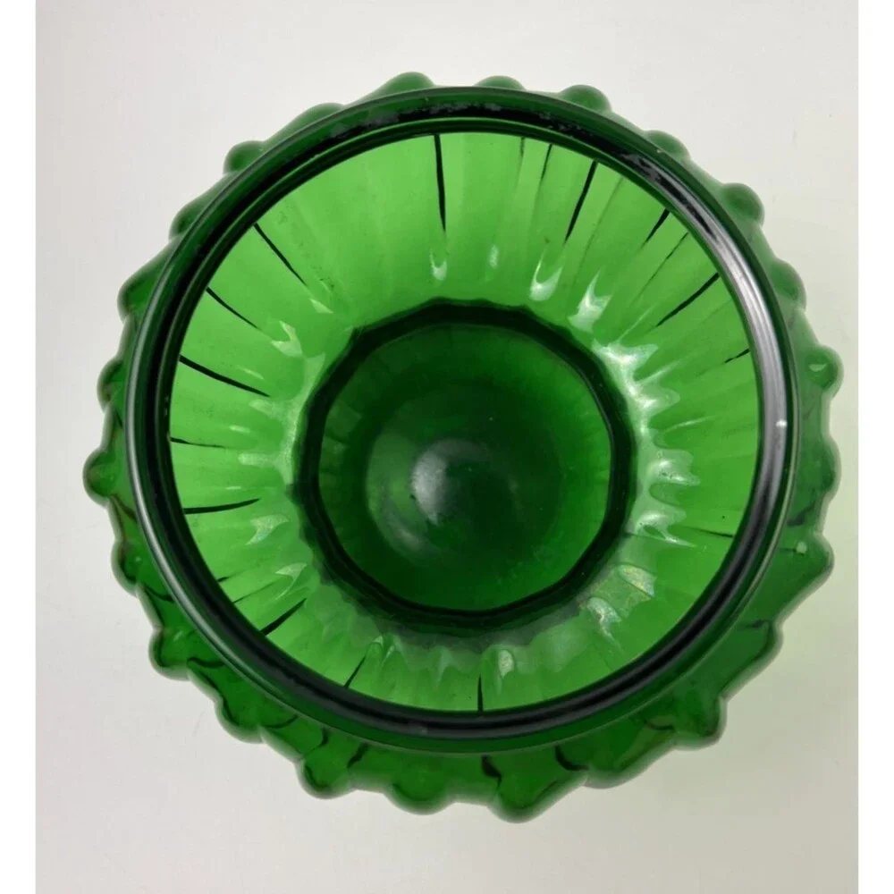 Vintage INARCO USA, #5441 Emerald Green Round Planter/Vase